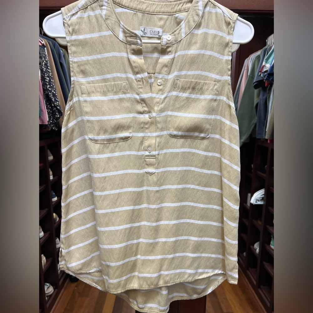 Carve Designs XS Striped Sleeveless Top